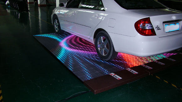 The floor tile of the LED screen